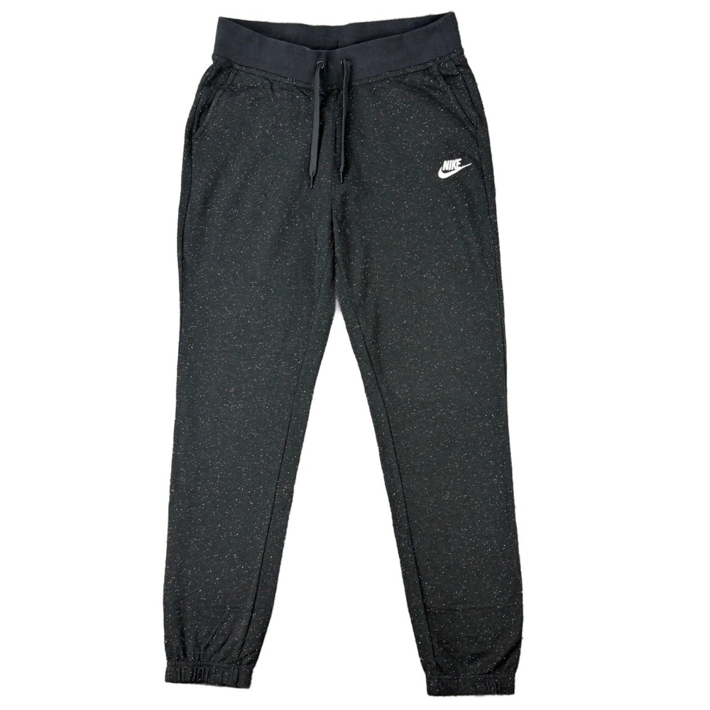 Nike Men's M W30xL28 Black Jogger Sweatpants Confetti Speckled Casual Activewear